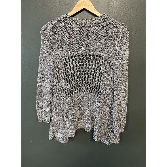 Zara Cardigan Sweater Women's Medium Knit Open Front Gray - Picture 3 of 3